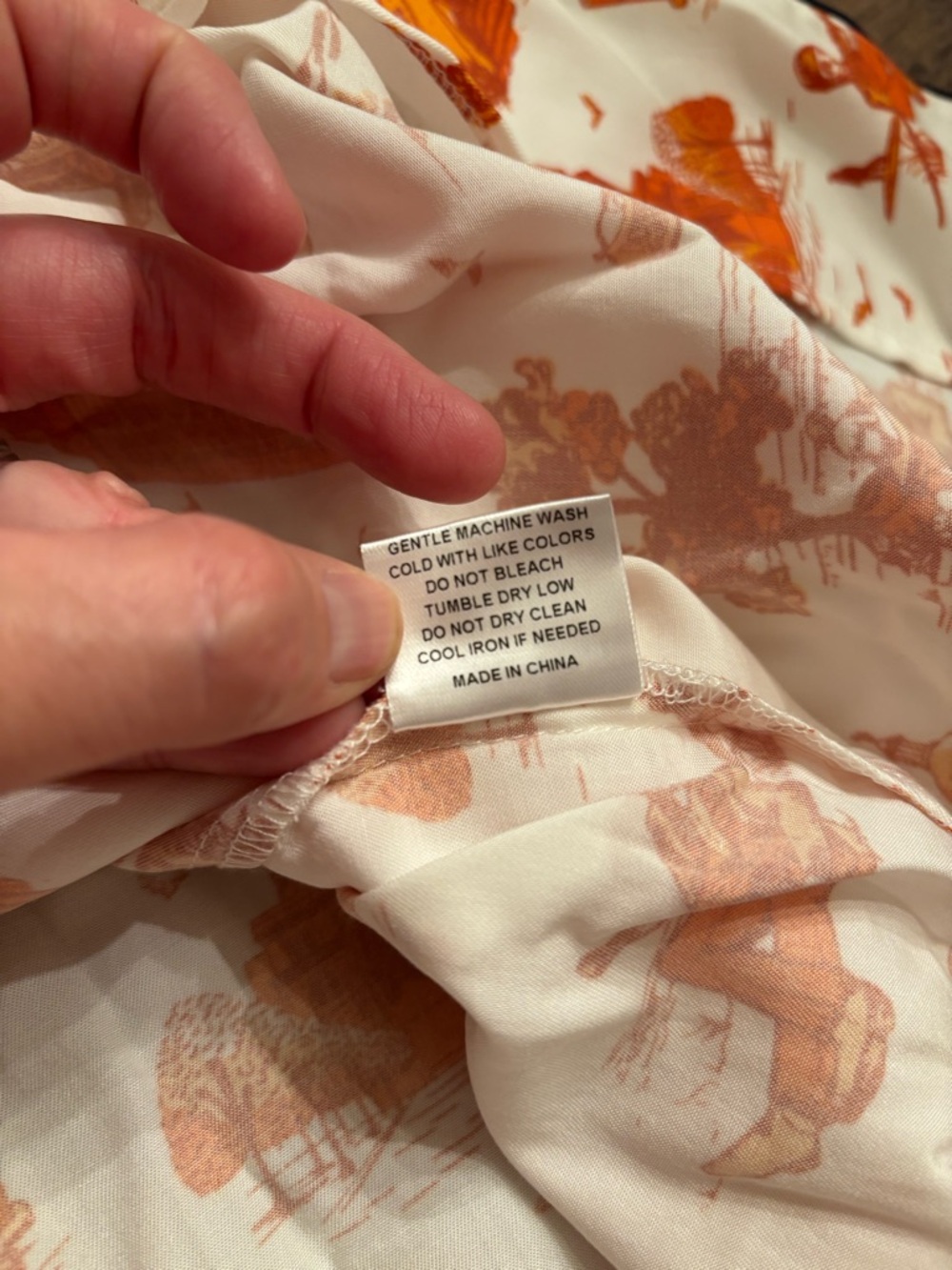 Katie Kime Austin Toile Robe NWT Cotton Modal Belted Lounge Robe Orange UT - Picture 12 of 15